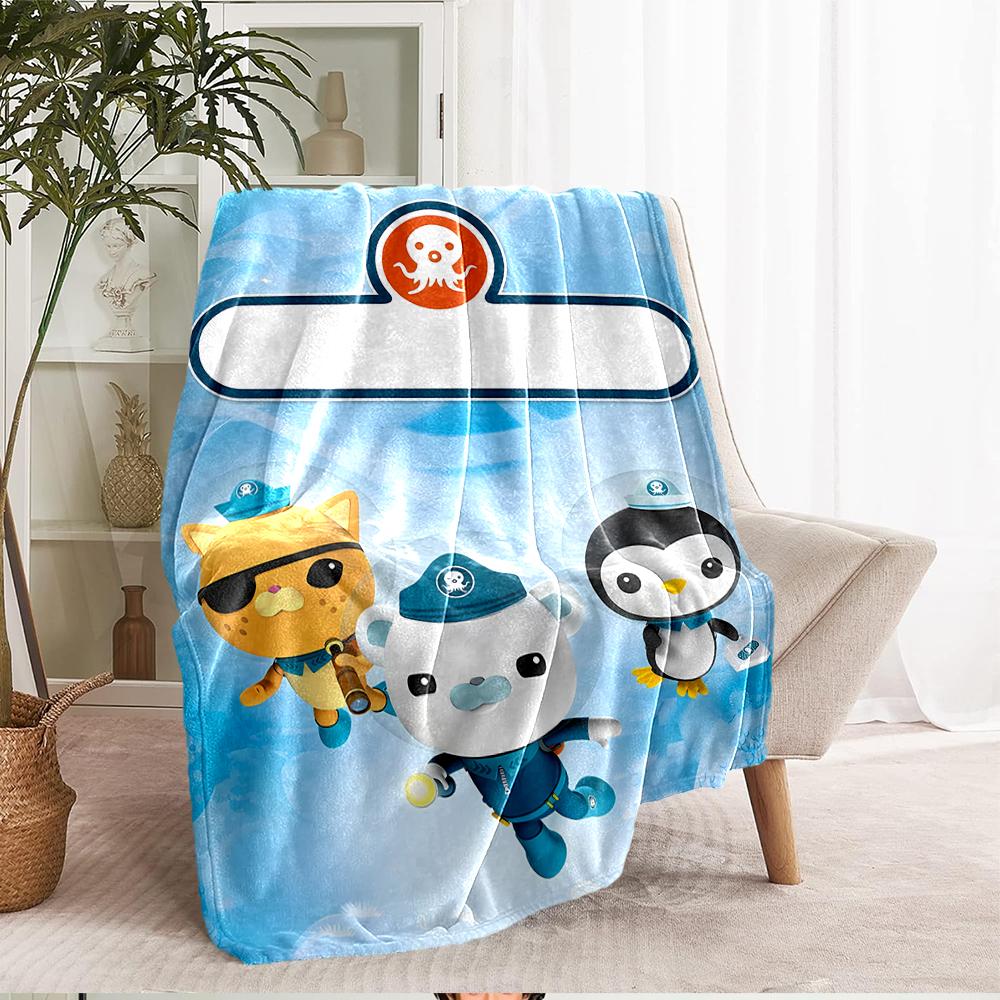 The Octonauts Theme Printed Blanket - Perfect for Couch, Bed, Travel & Outdoor Use | Machine Washable, Cozy & Durable.