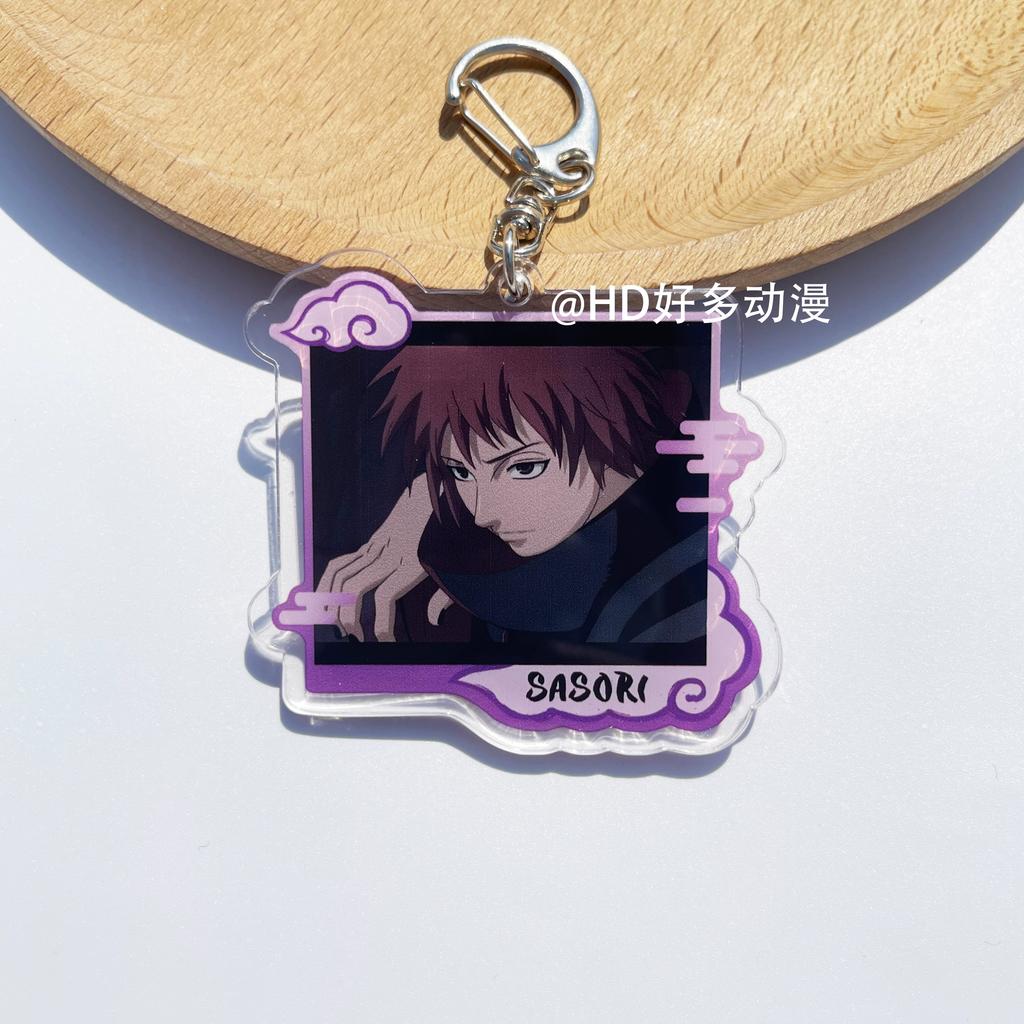 Anime Naruto Acrylic Keychain Accessaries Uzumaki Naruto Cartoon Keyring