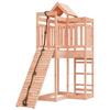 Wooden Play Tower with Climbing Wall Solid Douglas Fir Wood
