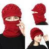 Chapéu de Inverno Gorros de Peça Única Chapéus Gorros de Inverno Para Homens Mulheres Cachecol de Lã Toucas Máscara Balaclava Gorras Touca Chapéu de Tricô