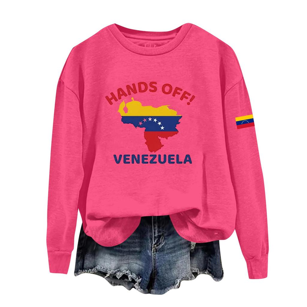 Damen bedruckter lässiger Sport-Kapuzenpullover mit langen Ärmeln und rundem Ausschnitt