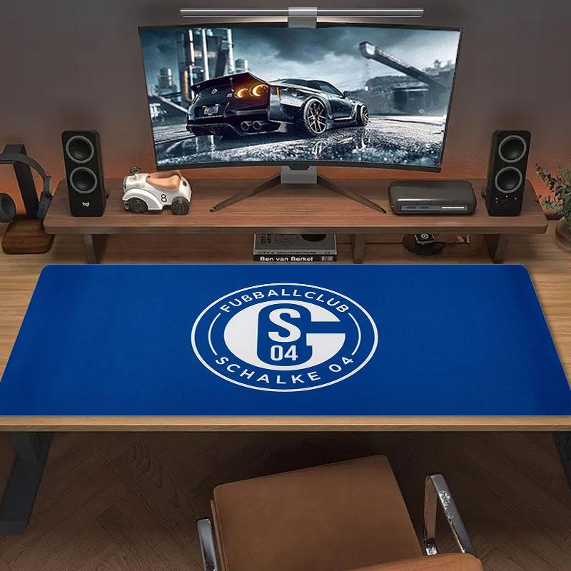 FC Schalke 04 Large Size Mouse Pad Large Gaming Table Cushion Non-slip Laptop Tablet Big Mousepad XXL Mat Mini PC Playmat With Lock Edge