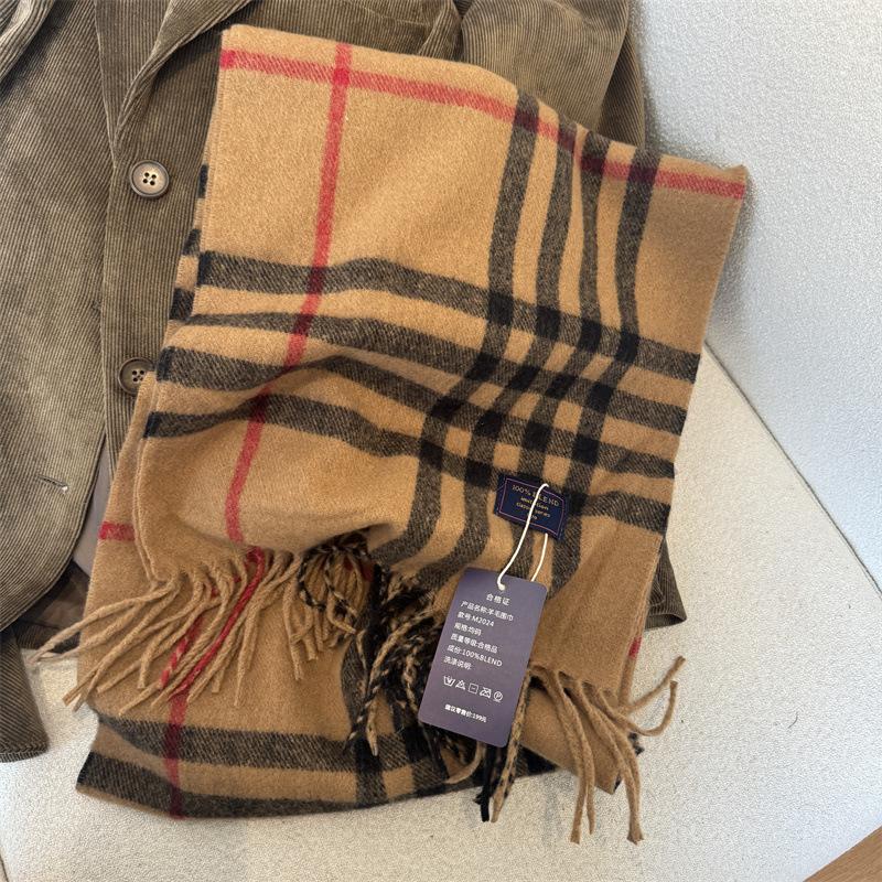 Australian Imitation Cashmere Plaid Light Luxury Scarf Unisex Couple Style Autumn and Winter Warm Scarf