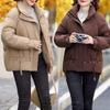 Autumn and Winter Down Jacket for Women Short Coat Stylish Middle-aged and Elderly Women Cotton Coat