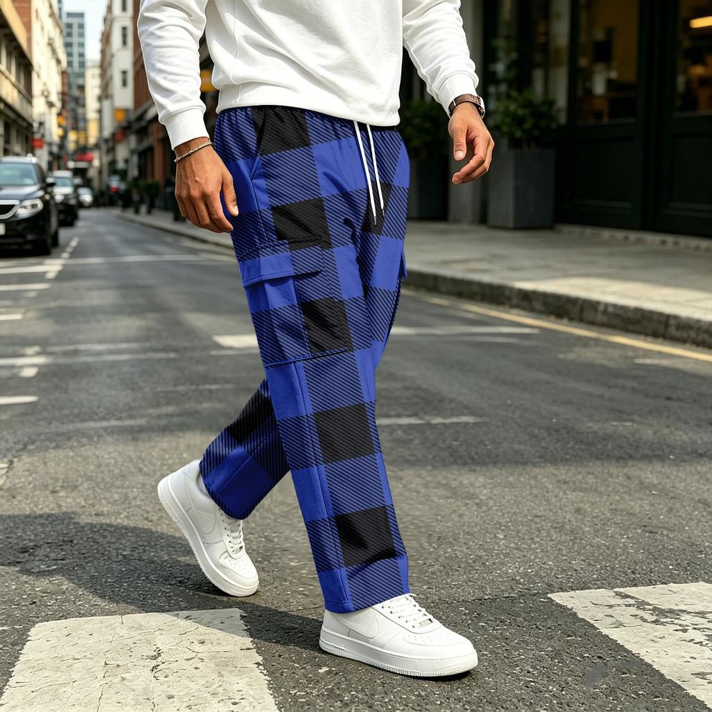 Men's Casual Straight Leg Drawstring Jogger Pants for Commuting and Workout