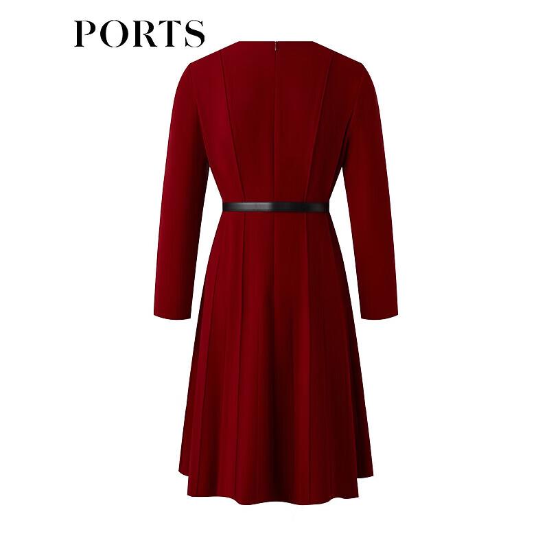 PORTS Women's 3D Pleated V-neck Midi Dress