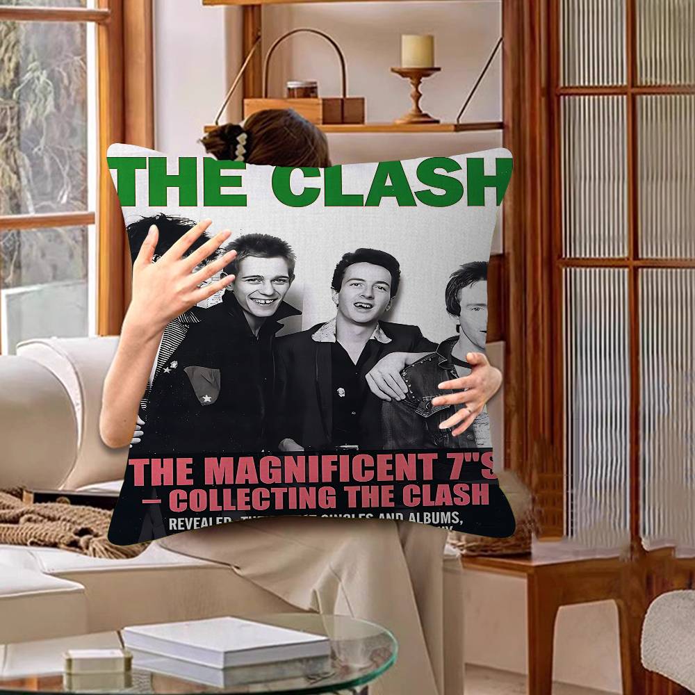 Clash The Band Whitepaper Pillow Cover Sofa Cushion Cover Home Room Decoration Children Gift