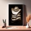 Retro Abstract Farm Landscape Cowboy Haystack Cow Guitar Poster Canvas Painting Printing Art Picture Home Room Wall Decor Gift