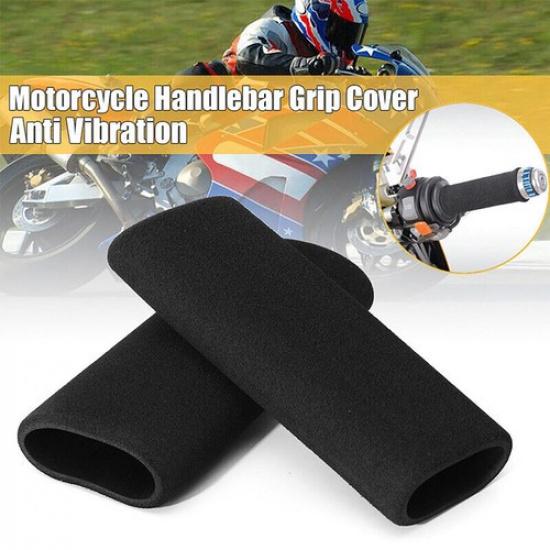 

Motorbike Handlebar Slip-on Foam Covers Anti Vibration For Motorcycle Grip 2Pcs