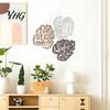 Monstera Leaf Wall Hanging 3Pcs Hollow Decoration, Wooden Tropical Art Plaque, Decorative Retro Ornament Sculpture with Hook for Living Room