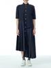 Record Shirts Detail Pleats Long Dress _Rqdas23547Bkx