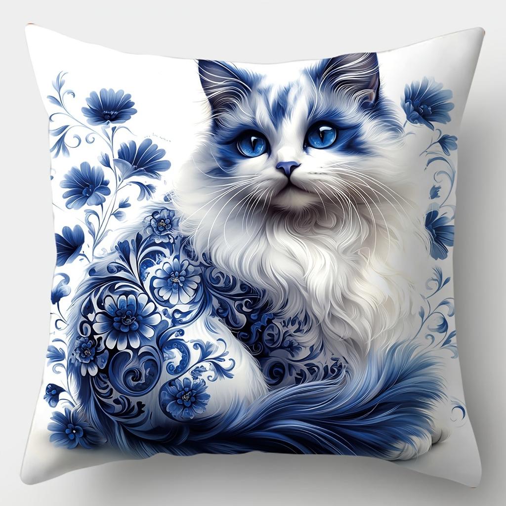 Modern Cat Print pillowcaseSuitable for Sofa Car Bedroom Decorative Cushion Cover Pillow Cover