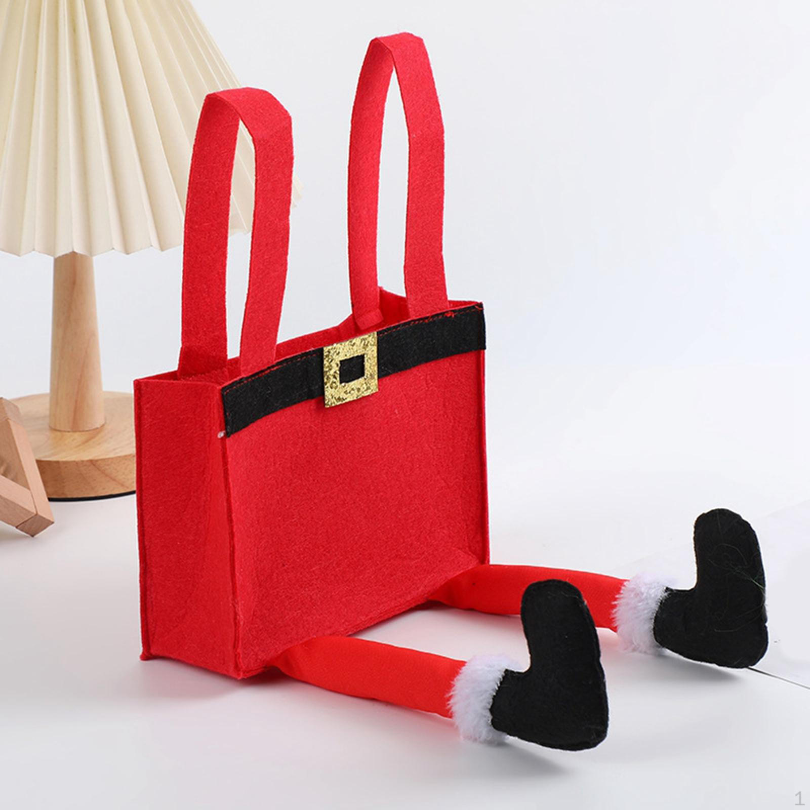 

Рождественский мешок для сладостей Подарочный мешочек Декоративный чулок Сумка-тоут Мешочки для угощений Полезности Red Santa