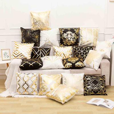 Polyester Gold Brief Fall Abdeckung Sofa Auto Taille Kissenbezug Home Decor