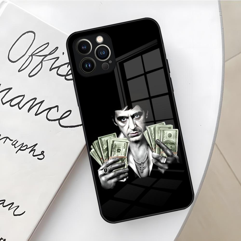 Scarface Godfather Tony Montana Phone Case for Iphone 17 16 Air 15 14 12 11 13 Pro Max Mini X Xr Xs Se Puls glass Cover