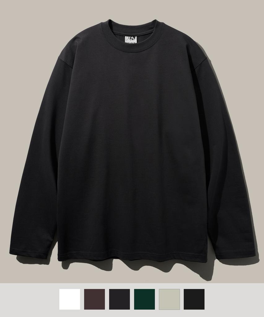 FP142 Mtor Heavy Silket Layered Long Sleeve T-Shirt Black Sjlt1489