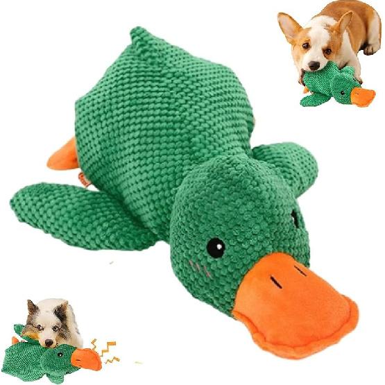 Mellow Dog Calming Duck, 2025 New Yellow Duck Dog Toy, The Mellow Ducks Calming Pillow, Dogs Ducks Toy with Quacking Sound for Indoor Dogs (Yellow)