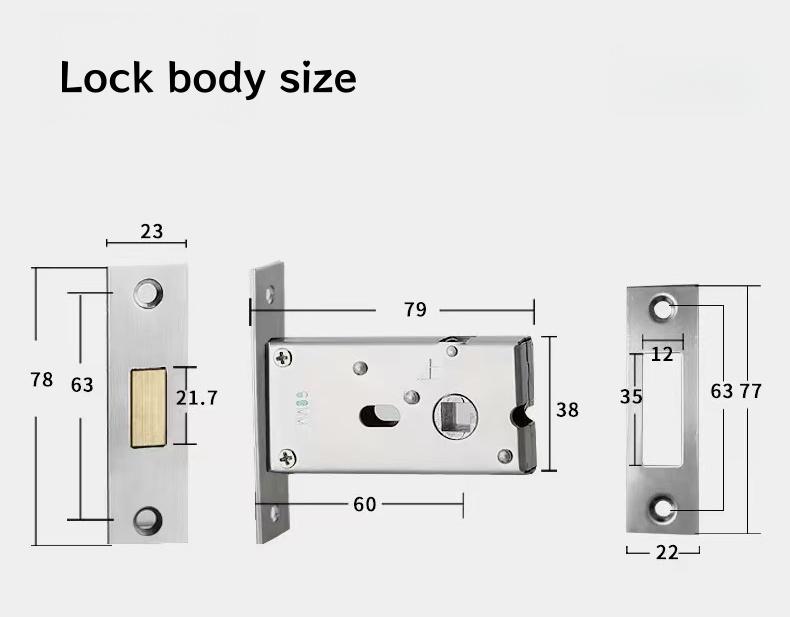 Modern Single-Sided Wooden Concealed Door Lock Zinc Alloy Door Handle With Integrated Deadbolt Lock Door Knob With Twist