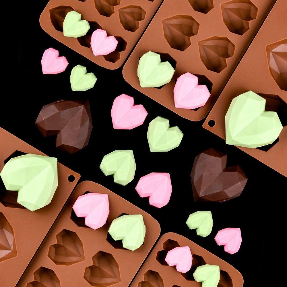 Mould Chocolate Handmade Bakeware Candle Heart Molds Cake Decorations Fondant Tool Chocolate Mold
