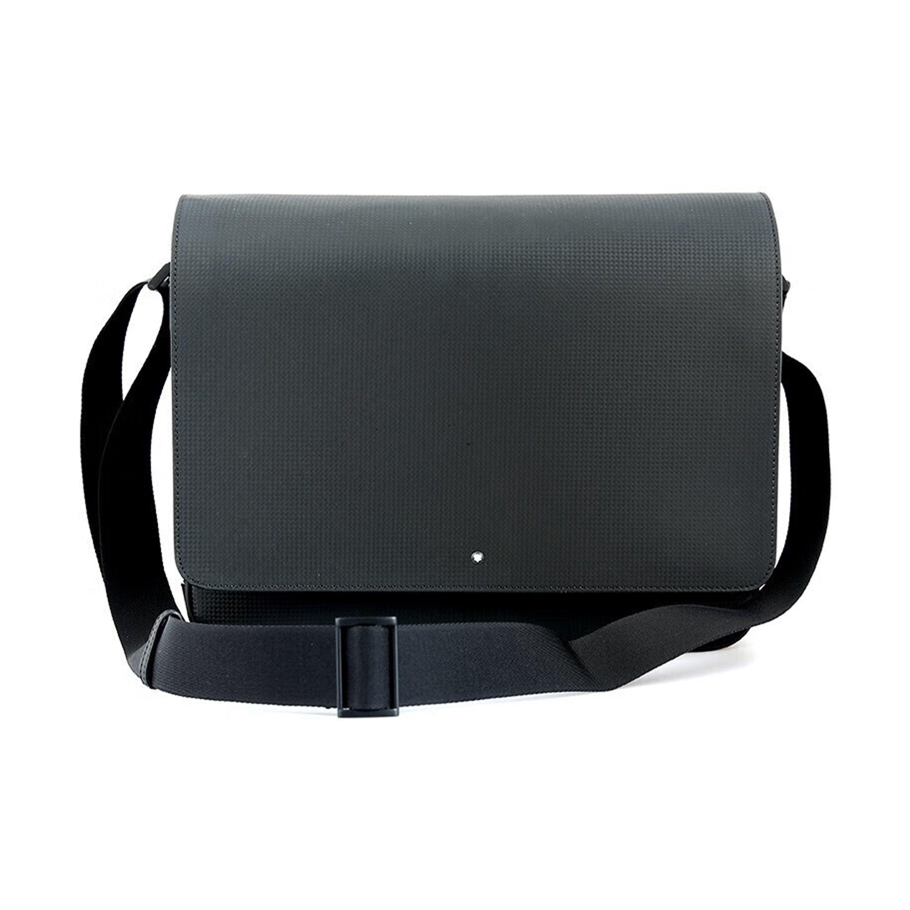 

Montblanc Westside Fashion Series Leather Messenger Bag Men Bags Black 111136 Basic Set (Bag+Dust Bag)