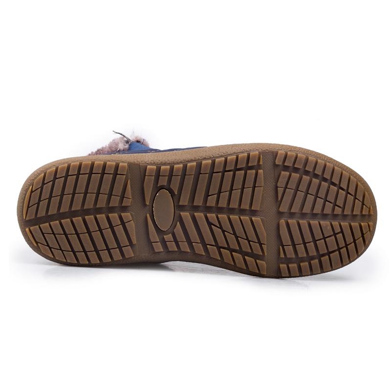 Retro Warm Fur Father Fashion Boots Plush Lightweight Dad Winter Boots Latex Waterproof Shoes X995 35
