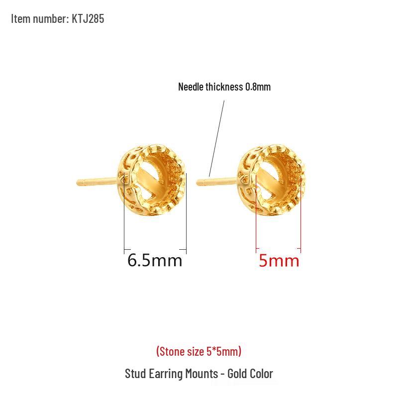 

S925 Sterling Silver Vintage Stud Earrings, Women s Thai Silver Pattern, 5-12mm Mount 925 Sterling Silver