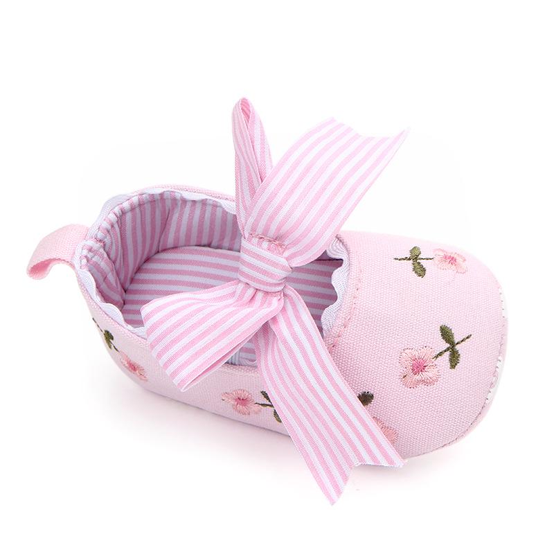 0-18 měsíců Dětské Dívčí Boty Jaro Podzim Vyšívané Květiny Kojenec Batole Holčička První chodítka Boty do postýlky pro novorozence