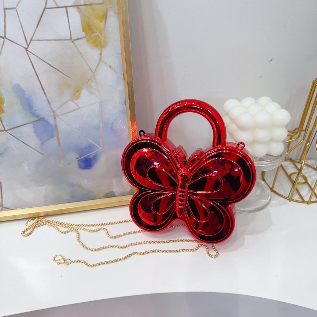 Fashion Women'S Acrylic Bag Bow Clutch Bag Wedding Dinner Shoulder Messenger Handbag