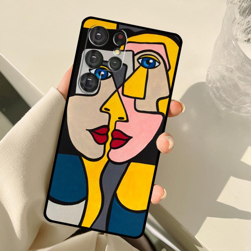 Abstract Portrait Art Painting Case For Samsung Galaxy S25 Ultra S21 S22 S23 S24 Ultra S9 S10 Plus S20 FE S24 FE Back Cover