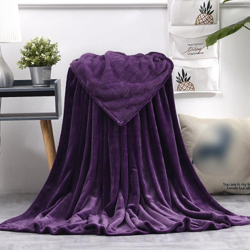 Solid Color Farai Wool Blanket Coral Wool Pet Blanket Cross Border Flannel Blanket Gift Coral Wool