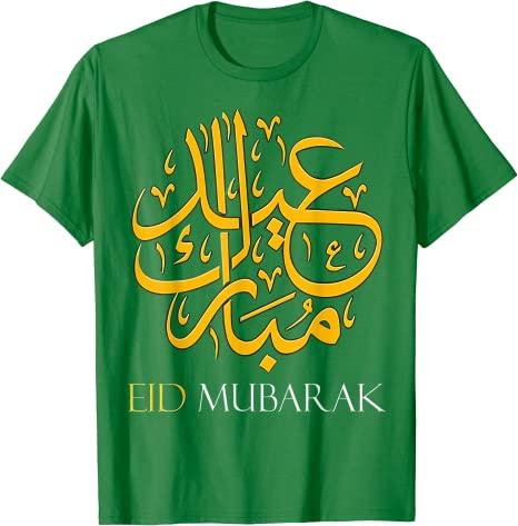 Eid Fitr Muslim Clothing Kids Eid Mubarak TShirt Happy EidMubarak Eid Al Adha Tee Short Sleeve Blouses Family Matching Tops