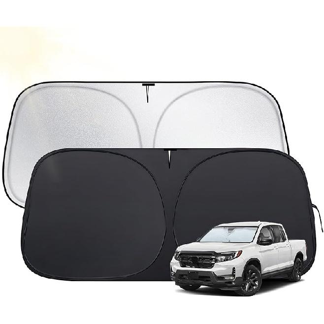 Windshield Sun Shade For Toyota 4Runner 2010-2025,  Fit Car Sun Shades With 420D Fabric & Foldable Memory Steel Wire, Sunshade For Car Windshield