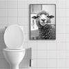 Black And White Cartoon Abstract Cute Animals Duck Hippo Panda Alpaca Brush Teeth Posters Canvas Prints Art Home Room Wall Decor
