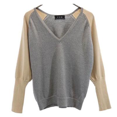 FOB FELIPE OLIVEIRA BAPTISTA Langarm 100% Wolle V-Ausschnitt Strickpullover S Damen Gebraucht