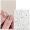 Frühlingsölmalerei Blume Nagelaufkleber 5D Relief Nagelkunst Aufkleber Decals Maniküre Charms Hochwertige Klebende Nagelaufkleber
