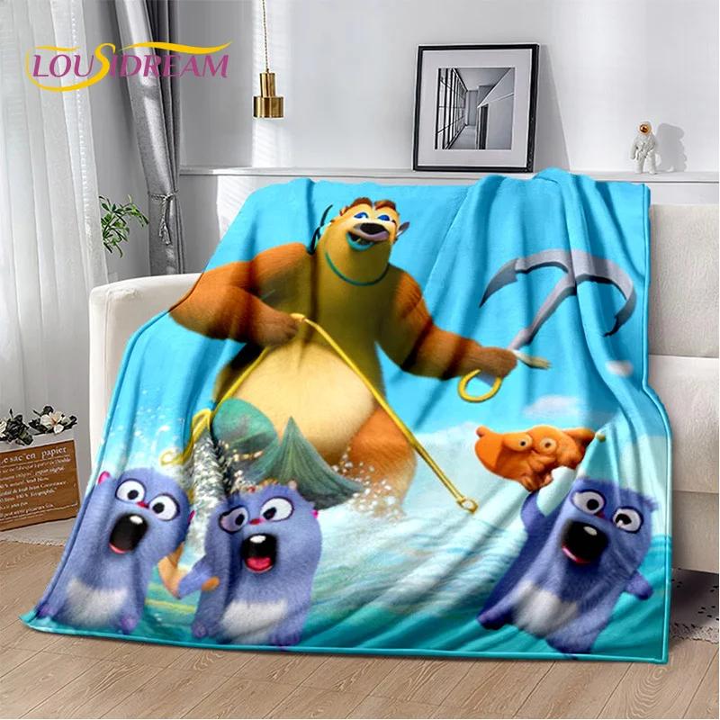 Cartoon Grizzy and The Lemmings Soft Flannel Blanket for Beds Bedroom Sofa Picnic,Throw Blanket for Cover Outdoors Leisure Gift
