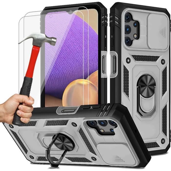Coque de Protection - PROSHOP - Samsung A32 5G - Rigide - Argenté - Style Armée