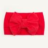 Spring thin baby plain bow headscarf, children's soft and comfortable nylon headband, baby headband
