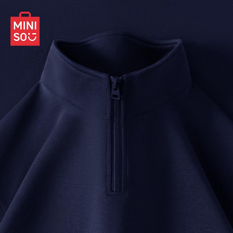 MINISO Unisex Half-Zip Stand Collar Heavyweight Sweatshirt