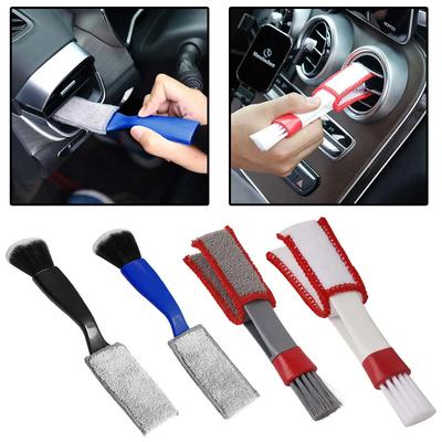 Dual Head Car Air Outlet Cleaning Brush Car Air Conditioning Detailing Tools Auto Dust Removal Soft Brush Cleaning Tools