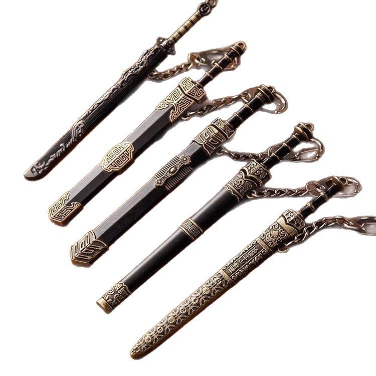 Exquisite All-Metal Miniature Emperor's Sword Keychain