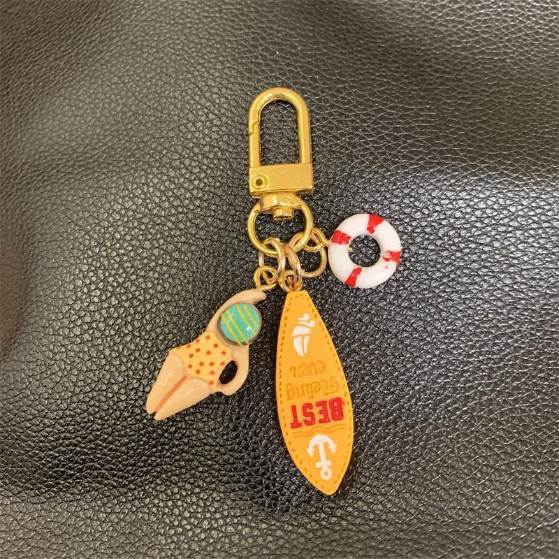 Korean Style Surfboard Lifebuoy Charm Keychain for AirPods