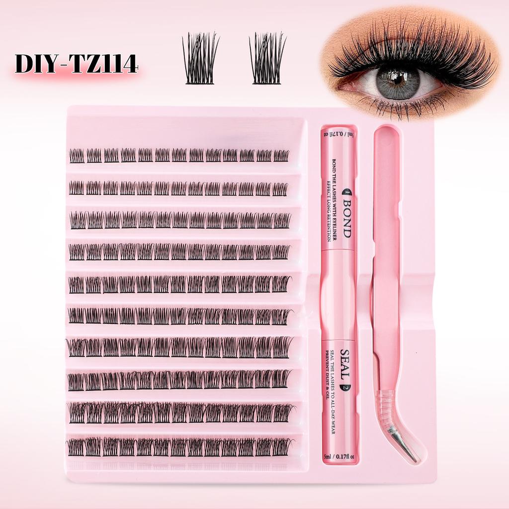 Diy Segmented Single Cluster Of False Eyelashes 8-16Mm Eyelashes C Curvature Dense Curl