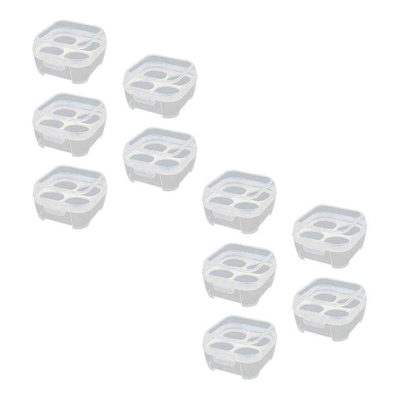 ABBY-Outdoor Shockproof Egg Box Storage Box Portable Camping Shatterproof Egg Tray Household Plastic Protective Box