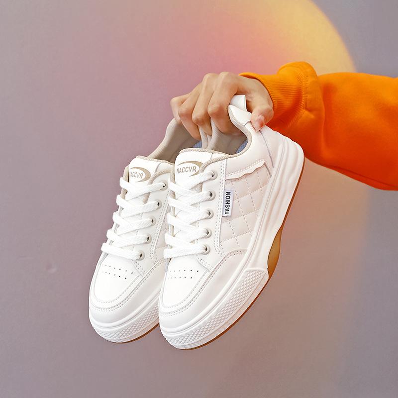 Spring student versatile little white board shoes women's flat bottom low top lightweight casual single shoes retro classic sports shoes
