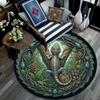 Jungle Lizard Emblem Round Area Rug Under Office Chairs Bedroom Living Room Home Decor
