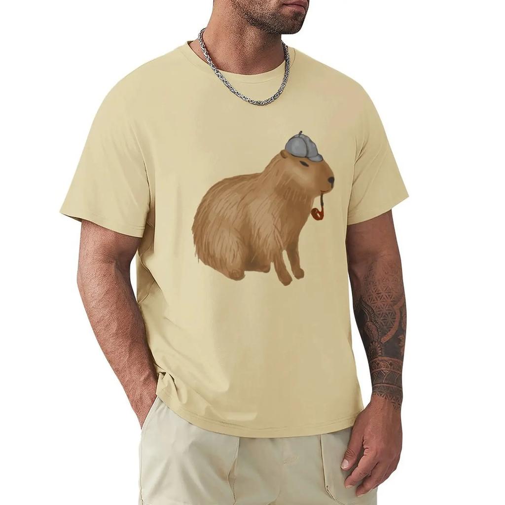 Capybara Baseballkappe Sherlock Capybara Klassische Trucker-Mütze Sommermann Outdoor-Sport-Print Baseballkappen