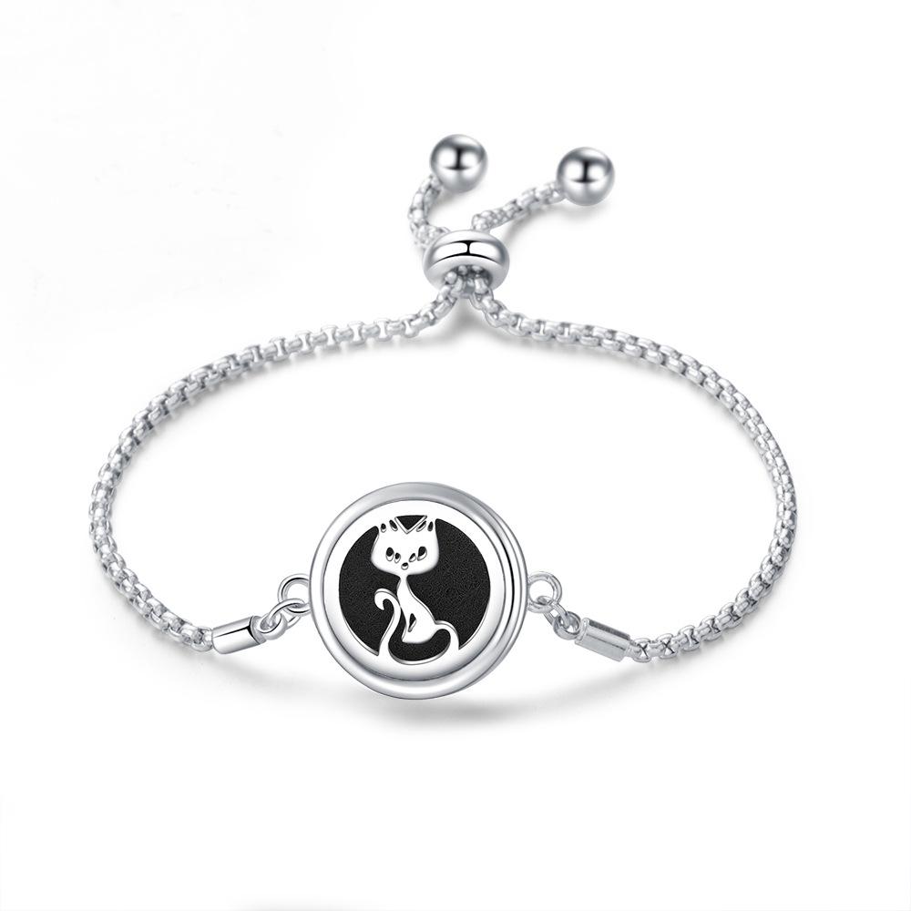 Edelstahl Lebensbaum Aromatherapie Armband - Verstellbar, Öffnungsbares Magnetdesign für ätherische Öle