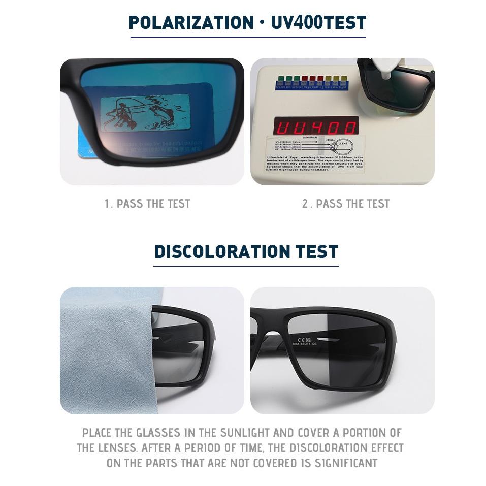 AORON PC Frame Photochromic Polarized Sunglasses for Men Women Fashion UV400 Anti Glare Sports Driving Cycling Glasses Outdoor Skiing Goggles
