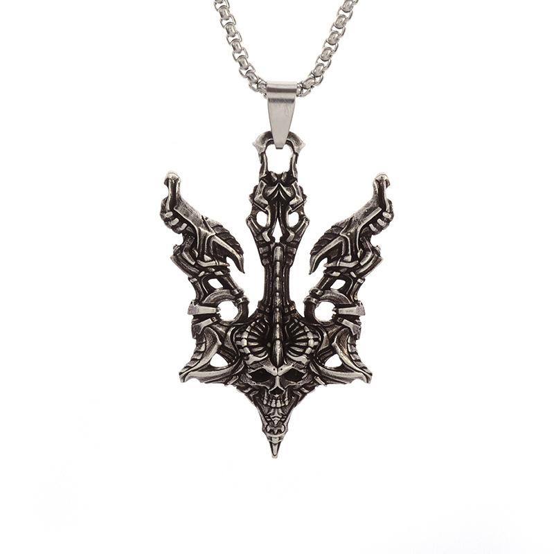 Halloween Necklace, Retro Alloy Jewelry, High-end Color Retention, Personalized Pendant Pendant.